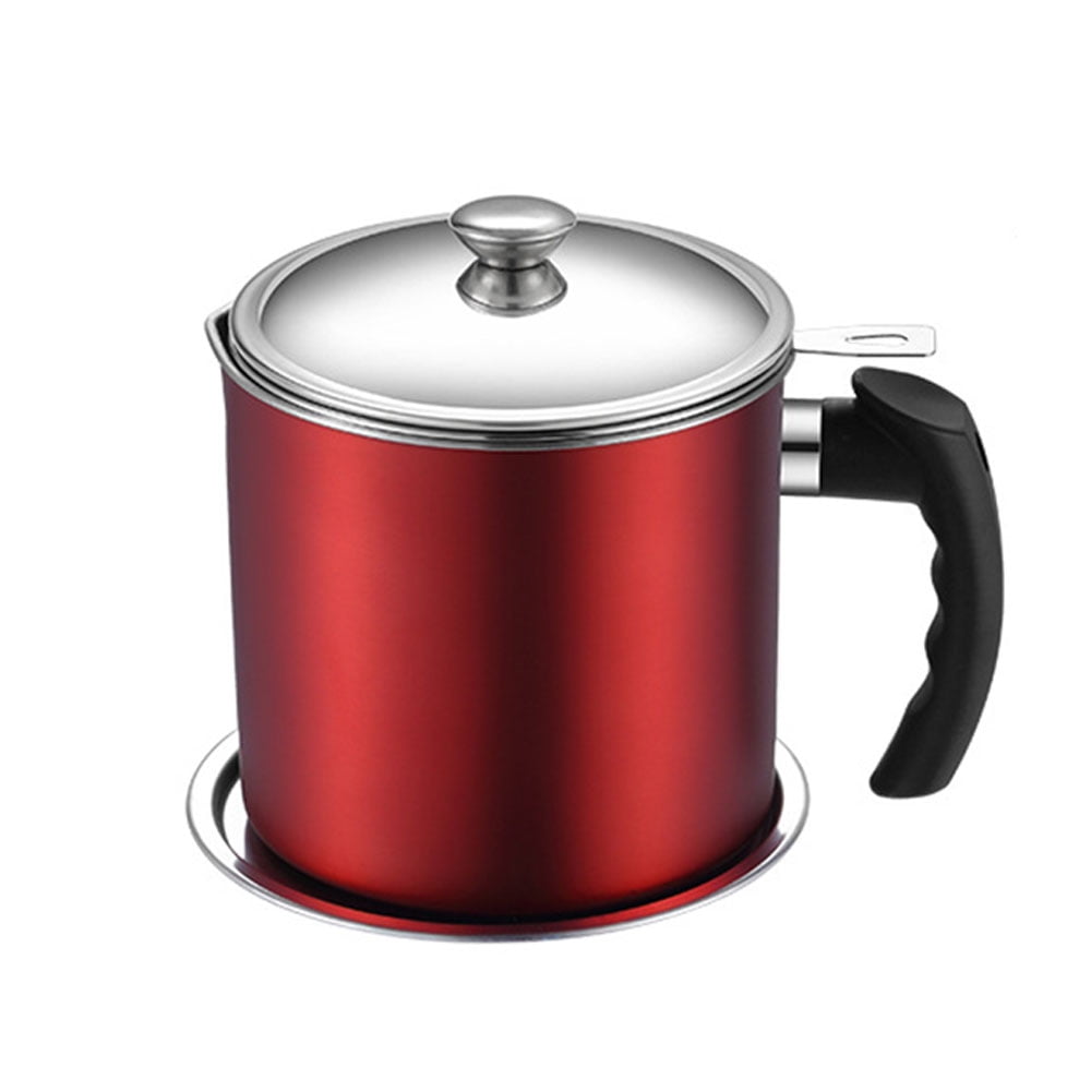 Stainless Steel Oil Strainer Bottle PotGrease Can Oil Storage Can