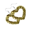 thumbnail image 1 of Sonducket Pendientes de cuero en forma de corazón, colgante de oreja, aro exagerado, pendiente colgante hueco, regalo del Día de San Valentín, favores Ropa, zapatos y accesorios Miscelánea Tipo 1 Sonducket AP010114-01, 1 of 6