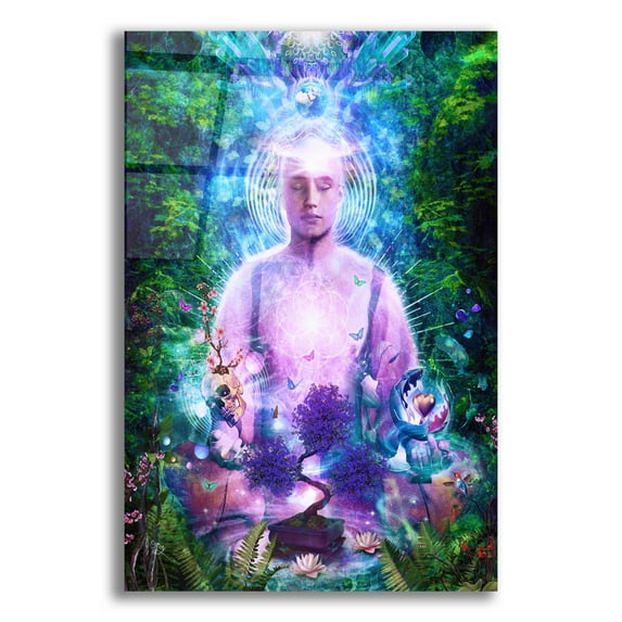 Epic Art 'Daily Meditation' by Cameron Gray Acrylic Glass Wall Art, 16"x24"
