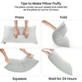 thumbnail image 4 of Lux Decor Shredded Memory Foam Pillows - Adjustable Loft for Firm or Soft Support | Queen Size Set of 2 Bed Pillows with Breathable Bamboo Viscose Cover for Side, Back & Stomach Sleepers, 4 of 9