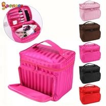 Spencer Portable Travel Toiletry Bag Waterproof Cosmetic Organizer Case Foldable Makeup Storage Bag Handbag Pouch for Women "Pink"