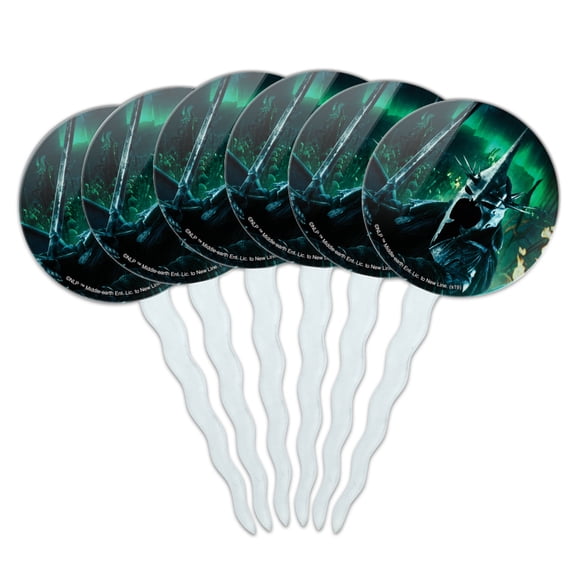 The Lord of the Rings Witch King of Angmar Character Cupcake Picks Toppers Decoration Set of 6