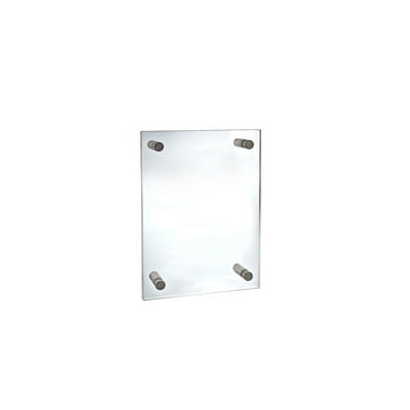 Azar 8 1/2" x 14" Standoff Acrylic Sign Holder With Caps Clear 105506