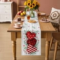 thumbnail image 2 of Valentine's Day Table Runner 72 Inches Long Farmhouse Dress Scarves, Red Striped Love Eucalyptus Grey Wooden Dining Tablerunner for Coffee Table/Kitchen Island/Party Décor, 13" x 72", 2 of 8