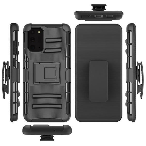 GSA Rubberized Holster Case w/Kickstand for Samsung Galaxy Note 20 - Black