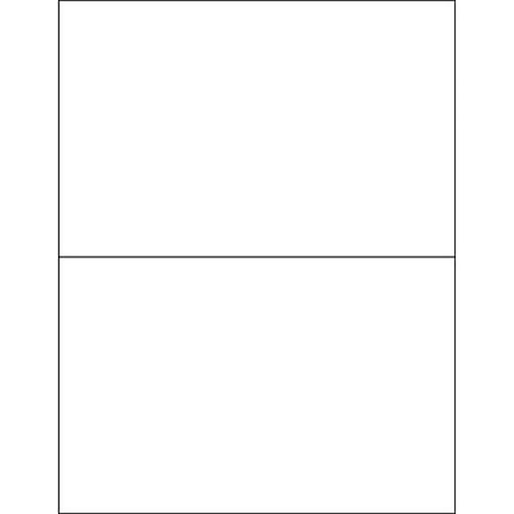 Box Partners Rectangle Laser Labels 8 1/2" x 5 1/2" Glossy White 200/Case LL205