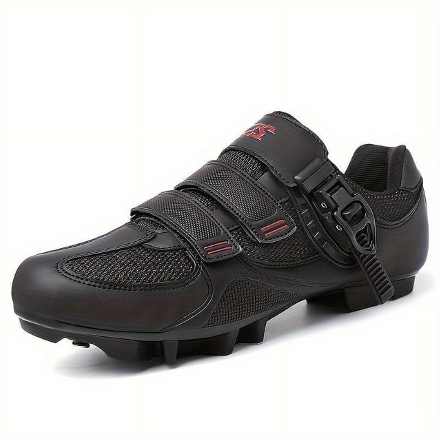 QJUHUNG Men‘s Professional Cycling Sneakers Compatible With SPD Cleat Breathable Sport Shoes For Mountain Bike Ridding Racing Outdoor