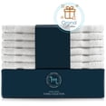 thumbnail image 6 of Hearth & Harbor Bath Towel Collection, 100% Cotton Luxury Set of 12 Multipurpose Wash Cloths - White, 6 of 7