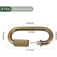 thumbnail image 2 of ZOUSSIQI 6 Pcs Chain Connectors, Chain Locking Quick Link, Great for Light, Key, Camping, Backpack, Rope (Gold Bronze, 5mm Thick) CA919-88518, 2 of 5