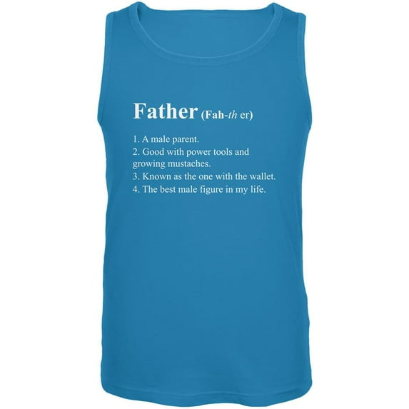 Father's Day Definition of Father Turquoise Adult Tank Top - 2X-Large