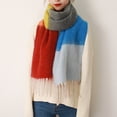 thumbnail image 1 of Jusqu'à 65 % de Rabais Mode Femmes Longues à Rayures à la Main Couleur à Franges Foulards Chauds Foulards Imprimés Foulard à la Mode en Liquidation, 1 of 6