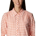 thumbnail image 4 of Columbia Women's Camp Henry III Long Sleeve Shirt, Coral Reef Gingham, X-Large, 4 of 7
