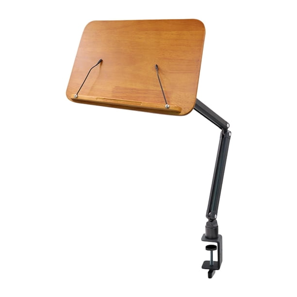 Atril para partituras, color marrón, para conciertos, libros de música, soporte giratorio que ahorra espacio, práctico soporte para ukelele, erhu y ba