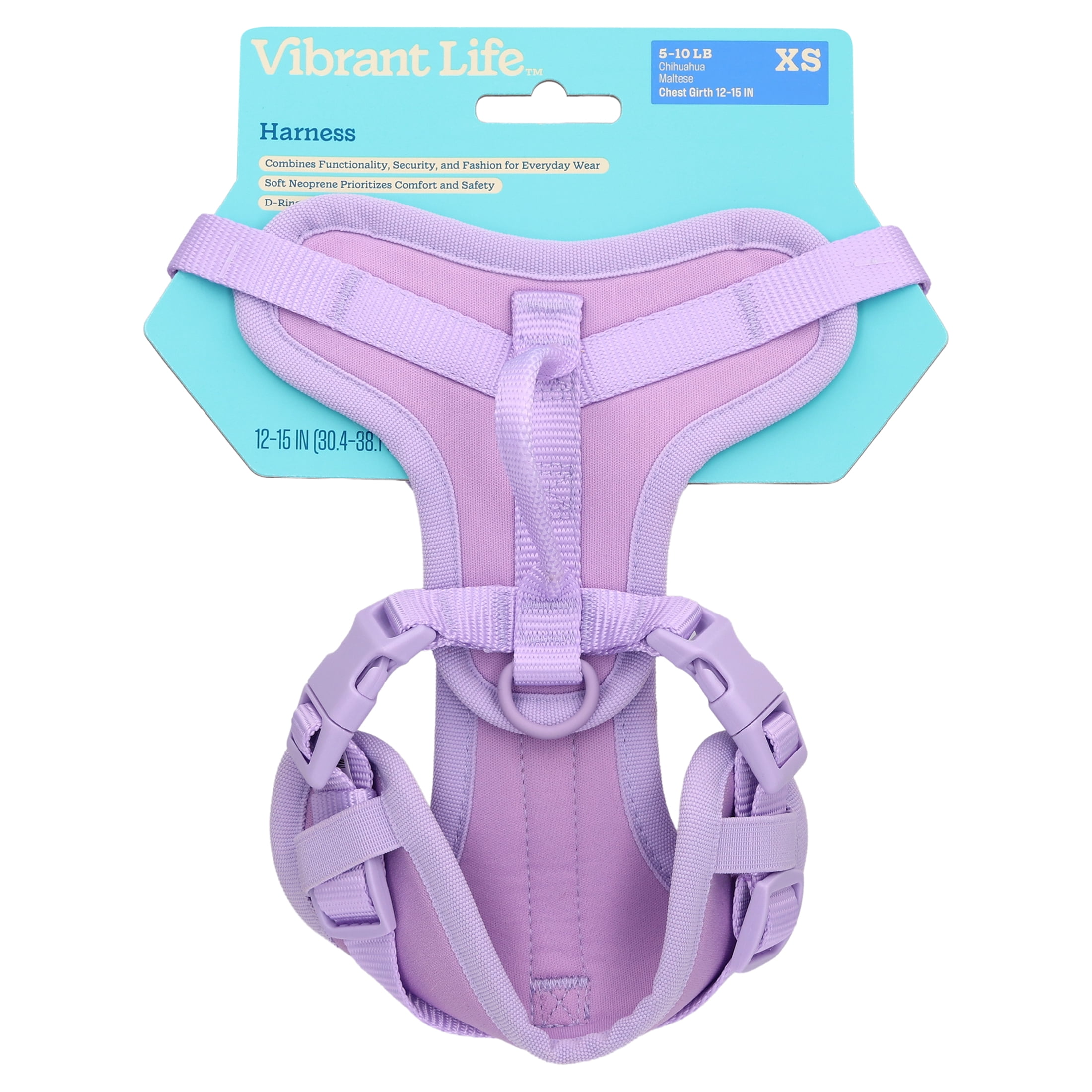 Vibrant Life Neoprene Comfort Control Dog Harness, Lavender, XS