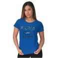 thumbnail image 3 of Wisconsin Distressed Badger Stenciled Womens Slim Fit Graphic Tee Brisco Brands S, 3 of 5