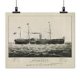 thumbnail image 2 of Print: U.S. Mail Steam Ship, Atlantic: Collins Line. Builders, Hull By Wm, 2 of 4