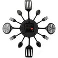 thumbnail image 4 of SHENSHA 16" Kitchen Wall Clock, Large Kitchen Cutlery Wall Clock with Spoons and Forks, 3D Removable Modern Creative Wall Decal Wall Sticker Room Home Decoration, 4 of 6