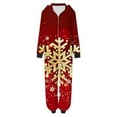 thumbnail image 7 of Odeerbi Christmas Onesie Pajamas for Family Holiday Sleep Jumpsuit Long Sleeve Family Christmas Pajamas Matching Sets Mom Printed Loungewear Jumpsuit Sleepwear Xmas PJs Set Red, 7 of 7