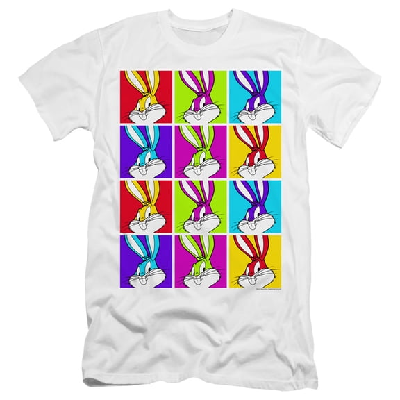 Looney Tunes Bugs Tiles HBO S/S Adult 30/1 T-Shirt White