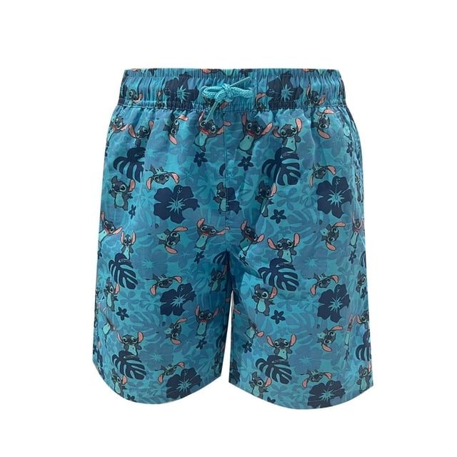 Traje de Baño para Niño Stitch Estampado con Jareta y Bolsa Trasera