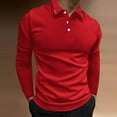 thumbnail image 5 of Jalioing Men's Golf Shirt Casual Breathable Long Sleeve Collared Shirts Fashion Solid Color Athletic Tops, 5 of 6