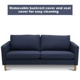 thumbnail image 5 of Costway Modern Fabric Couch Sofa Love Seat Upholstered Bed Lounge Sleeper 2-Seater Blue, 5 of 10