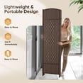 thumbnail image 2 of Jostyle Room Divider 6 Ft. Tall Extra Wide Privacy Screen, Folding Privacy Screens Freestanding Mocha, 2 of 15