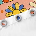 thumbnail image 5 of Groovy Flowers Curtains & Drapes, 70S Retro Floral Curtains 80S 90S Hippie Flower 30%-50% Blackout Curtains Vintage Boho Psychedelic Rainbow Window Curtains 38"Wx54"L 2 Panels, Colorful, 5 of 6