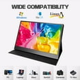 thumbnail image 2 of 12.5-inch Portable Monitor 2K FHD 1920x1080 IPS Display USB-C & HDMI Ultra-Slim Second Screen for Laptop MacBook PC Gaming Phone Travel Black, 2 of 8