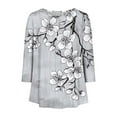thumbnail image 4 of Heisall Womens 3/4 Sleeve Tops Cute Crewneck Floral Printed Tunic Shirts Dressy Casual Blouses Fall Fashion Clothing, 4 of 5