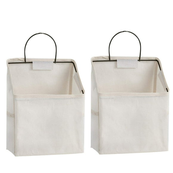 Bolsas de almacenamiento para colgar en la pared RUIPBOTE, algodón y lino, 2 unidades