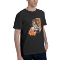 thumbnail image 2 of Tiger Men's T-Shirt Cotton 100% Summer Tops Fashion Casual Animal Short Sleeves for Men Women Round Collar Top Tees, 2 of 6