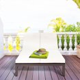 thumbnail image 4 of Gymax Fauteuil Inclinable de Patio en Rotin Réglable pour 2 Personnes avec Coussin et Roue, 4 of 10