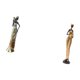 thumbnail image 5 of Figura de mujer africana, estatua tribal de resina, hecha a mano, adorno para coleccionistas, ideal para regalar o decorar el hogar., 5 of 8