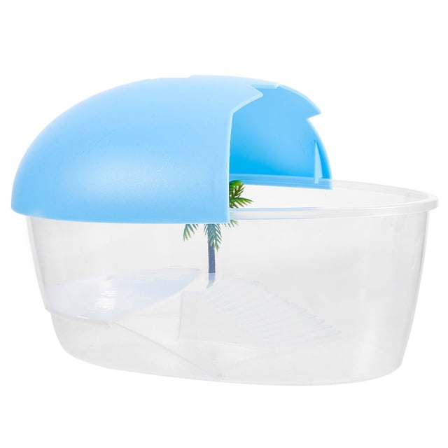RENACLIPY Plastic Turtle Tank Aquarium with Ramp Platform for Safe Turtle Breeding and Care