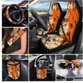 thumbnail image 2 of KUIFORTI Orange Camouflage Car Seat Cover Set Elastic Fabrics Set 15 Pcs Automotive Front Seat & Bench Back Seat Cover All-Season Protection Easy to Install Fit Car SUV Auto, 2 of 7