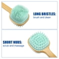 thumbnail image 4 of 1Pc Back Scrubber for Shower Bath Silicone Body Brush with Long Handle for Skin Exfoliating Green, 4 of 7