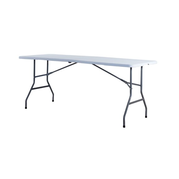 Mesa Plegable Blanca LOOMBER para Exterior 1.80 Metros Tipo Portafolio