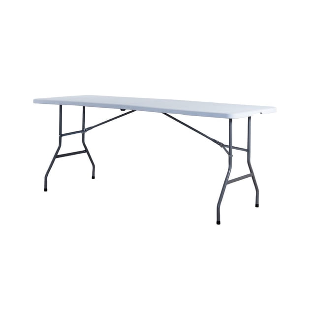 Mesa Plegable Blanca LOOMBER para Exterior 1.80 Metros Tipo Portafolio