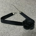 thumbnail image 4 of SIEYIO Soft Sext Choker Tie Cravat Flower Choker Women Black Cloth-Flower Collar Choker, 4 of 12