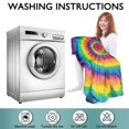 thumbnail image 6 of Colorful Rainbow Tie Dye Spiral Pattern Wearable Oversized Blanket,Wearable Blanket Hoodie for Adults,Cozy Hooded Blankets with Super Pockets,Super Warm Fuzzy Pullover for Women & Men, 6 of 6