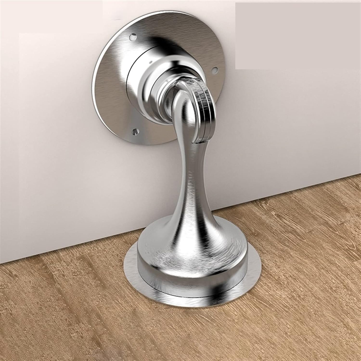 Stainless Steel Mute Magnetic Door Stopper Non Punching Sticker Hidden Door Holders Floor Mounted Nail-Free Door Stops 1Pcs