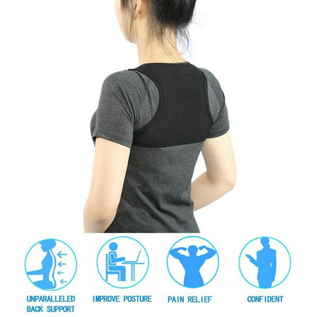 Yosoo 2 Sizes Posture Corrector Women Men Under Clothes - Adjustable Upper Back Brace Posture Hump Corrector - Posture Brace Strap - Clavicle Brace Kyphosis Thoracic Support (Best Way To Sleep With Thoracic Back Pain)