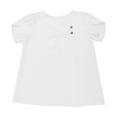 thumbnail image 4 of MIXUE Boho Tops For Women Summer Knit Solid Color V Neck Short Sleeve Casual Tshirts Outwear,White,XL, 4 of 5