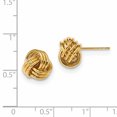 thumbnail image 2 of 14K Yellow Gold Polished Triple Love Knot Post Earrings, 2 of 2