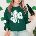 thumbnail image 5 of YABCSAZ St Patricks Day Sweatshirts for Women Irish T-Shirt Long Sleeve Sequin Shamrock Clover Printed Irish Pullover Casual Loose Oversize Charms Shirts Blouse Paddy's Day Great Parade Tops, 5 of 5