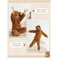 thumbnail image 4 of SILVERCELL 1-5T Toddler Boys Girls Fleece Pants Hoodie Tops Set Kids Baby Winter Warm Bear Hooded Sweatshirt Sweatpants 2Pcs Tracksuit Outfits Set, 4 of 7