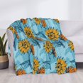 thumbnail image 3 of Naloa Sunflowers Flannel Blankets - Thick and Warm Blanket for Winter, Soft Fuzzy Plush King Blanket for All Seasons60"x50", 3 of 6