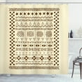 thumbnail image 1 of Ambesonne Brown and Beige Shower Curtain, Traditional Africa, 69"Wx75"L, Brown and Beige, 1 of 3