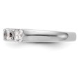 thumbnail image 3 of 14k White Gold 5 Stone Round Diamond Wedding Band Anniversary Ring 1.47 Ct., 3 of 7